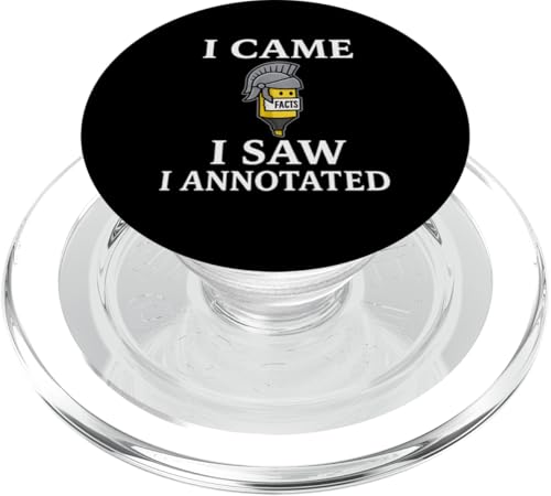 I Came I Saw I Annotated - Lustiges Geschenk für Lehrer oder Buchliebhaber PopSockets PopGrip für MagSafe von Political Protest Apparel