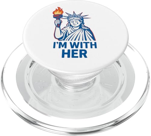 I'm With Her Despondent Liberty Protest PopSockets PopGrip für MagSafe von Political Protest Apparel