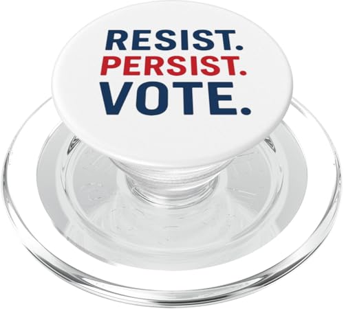 Widerstehen Sie beharrlicher Abstimmung – mutiges bürgerliches Engagement PopSockets PopGrip für MagSafe von Political Protest Apparel
