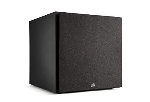 Polk Audio Monitor XT12 Aktivsubwoofer, leistungsstarker 12 Zoll Subwoofer mit 100 Watt Class-AB-Verstärker, Bass Box (Stück), Schwarz von Polk Audio