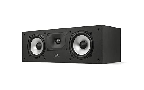 Polk Audio Monitor XT30 Center Lautsprecher, Hi-Res Zertifiziert, kompatibel mit Dolby Atmos und DTS:X (Stück), Schwarz von Polk Audio