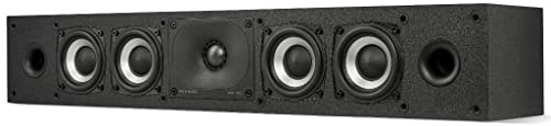 Polk Audio Monitor XT35 schlanker Center Lautsprecher, Hi-Res Zertifiziert, kompatibel mit Dolby Atmos und DTS:X (Stück), Schwarz von Polk Audio