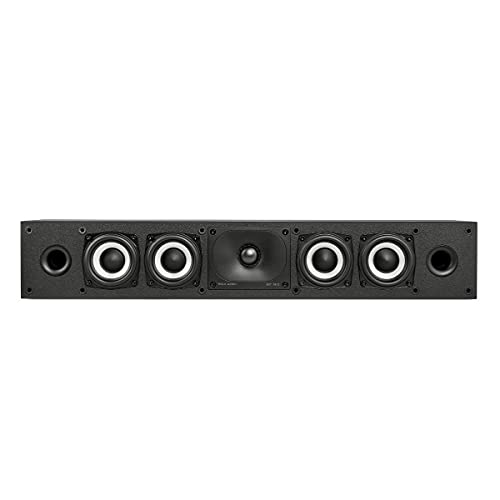 Polk Audio Monitor XT35 schlanker Center Lautsprecher, Hi-Res Zertifiziert, kompatibel mit Dolby Atmos und DTS:X (Stück), Schwarz von Polk Audio