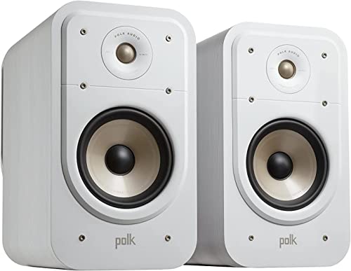 Polk Audio Signature Elite ES20 hochauflösende Regallautsprecher fürs Heimkino, Stereo Lautsprecher, HiFi Lautsprecher, Hi-Res Zertifiziert, kompatibel mit Dolby Atmos und DTS:X (Paar), Weiß von Polk Audio