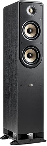 Polk Audio Signature Elite ES50 hochauflösender HiFi Standlautsprecher fürs Heimkino, Hi-Res zertifiziert, kompatibel mit Dolby Atmos und DTS:X (Stück), Schwarz von Polk Audio