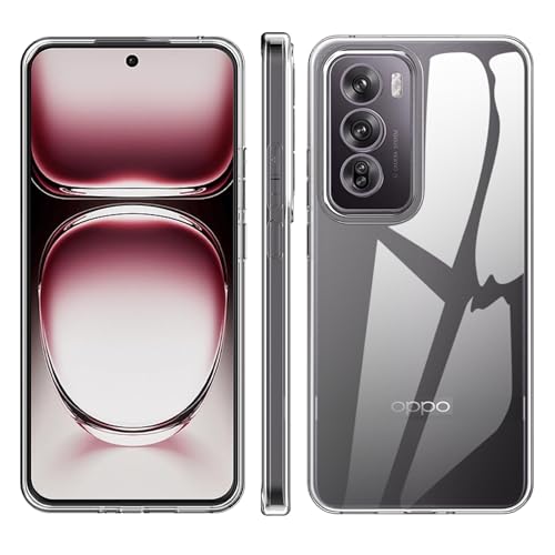 Pollachi Hülle Kompatibel mit Oppo Reno12 Pro,Durchsichtig Case Klar Silikon TPU Schutzhülle Premium,Stoßfest Vergilbungsbeständig,Case für Oppo Reno12 Pro von Pollachi