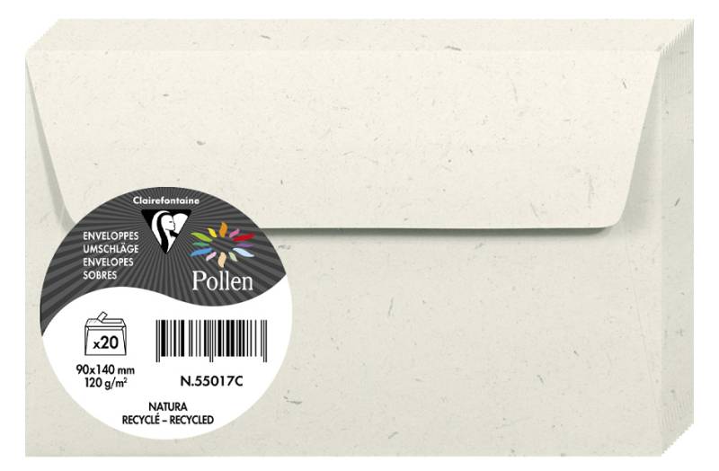 Pollen by Clairefontaine Briefumschlag 90 x 140 mm, Natura von Pollen by Clairefontaine