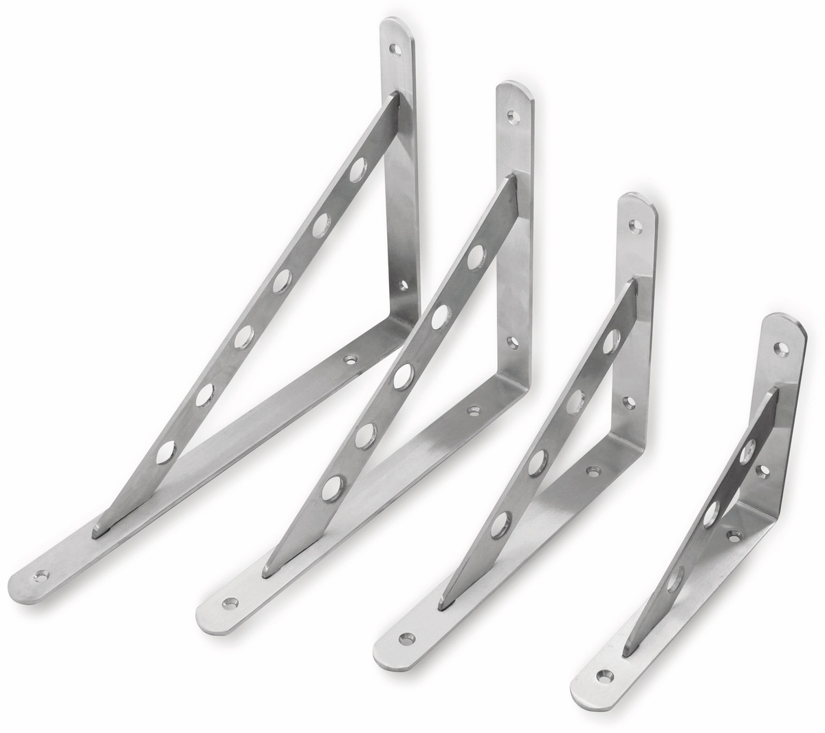 Regalwinkel, Regalträger, 150x115x25 mm, Edelstahl, 2 Stück Regalwinkel, Regalträger, 150x115x25 mm, Edelstahl, 2 Stück von Pollin-Choice
