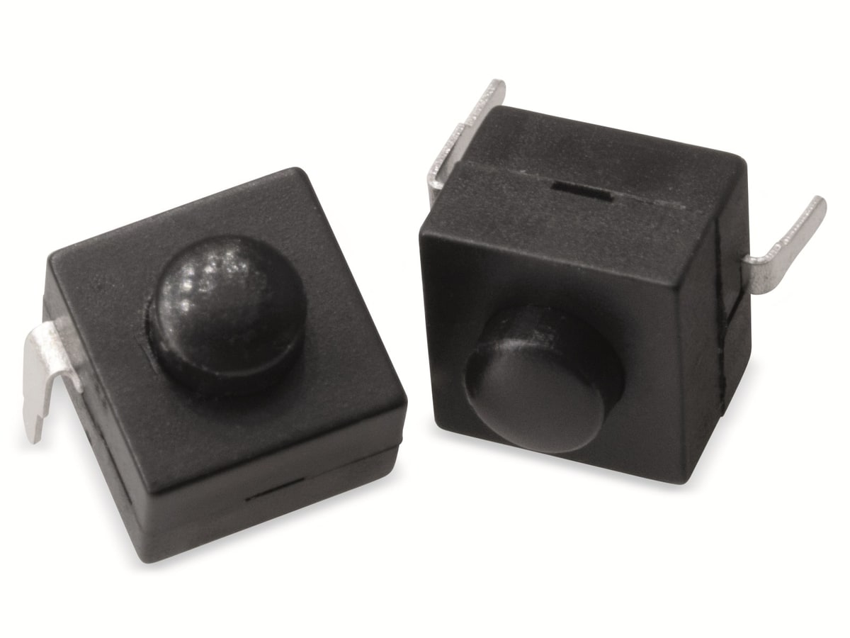 Druckschalter, 1 x Ein/Aus, rastend, 30 V, 1 A Druckschalter, 1 x Ein/Aus, rastend, 30 V, 1 A von Pollin Electronic GmbH