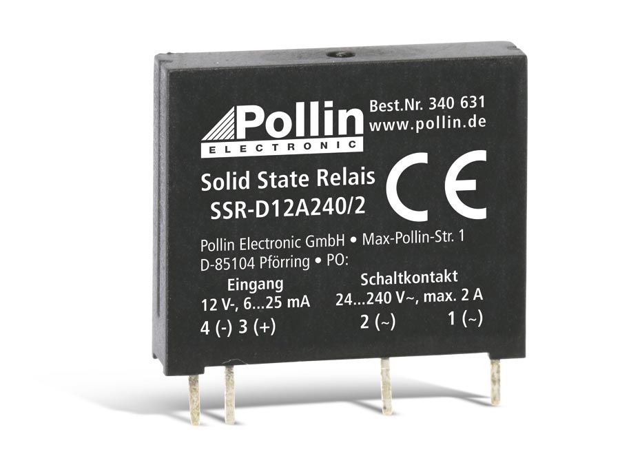 Solid State Relais SSR-D12A240/2, 12 V-, 2 A/240 V~ von Pollin