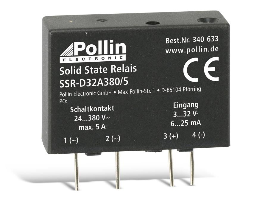 Solid State Relais SSR-D32A380/5, 3...32 V-, 5 A/380 V~ von Pollin