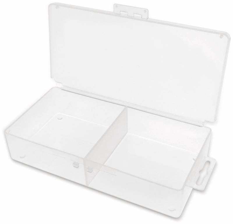 Sortimentsbox, 173x86x35, 2 Fächer, PP, transparent von Pollin