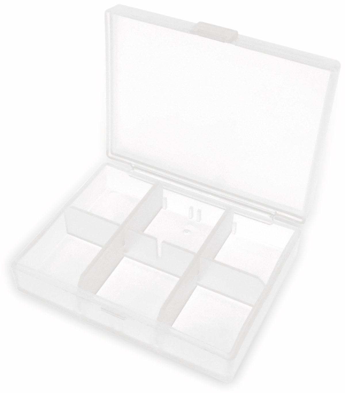 Sortimentsbox, 84x63x20, 6 Fächer, PP, transparent von Pollin