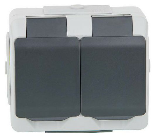 Pollmann 6700232 Nortic Steckd. 2-f. m. KS AP (10 Stück) von Pollmann
