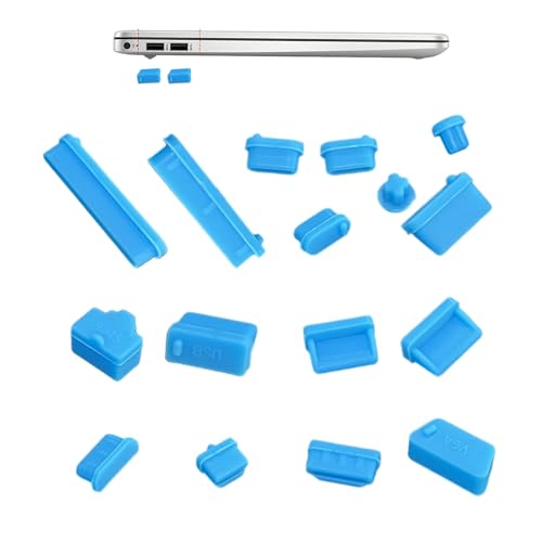 Poludatly 16pcs Anti Staub Stopfen, Laptop Port Staub Abdeckung, Silikon USB Anschluss Abdeckung, Typ C Staub Kappen, Staub Stopper Für Computer, Notebook, Kopfhöreranschlüsse Poludatly 16pcs Anti Staub Stopfen, Laptop Port Staub Abdeckung, Silikon USB Anschluss Abdeckung, Typ C Staub Kappen, Staub Stopper Für Computer, Notebook, Kopfhöreranschlüsse von Poludatly