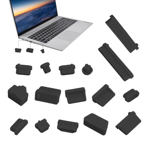 Poludatly 16pcs Anti Staub Stopfen, Laptop Port Staub Abdeckung, Silikon USB Anschluss Abdeckung, Typ C Staub Kappen, Staub Stopper Für Computer, Notebook, Kopfhöreranschlüsse Poludatly 16pcs Anti Staub Stopfen, Laptop Port Staub Abdeckung, Silikon USB Anschluss Abdeckung, Typ C Staub Kappen, Staub Stopper Für Computer, Notebook, Kopfhöreranschlüsse von Poludatly