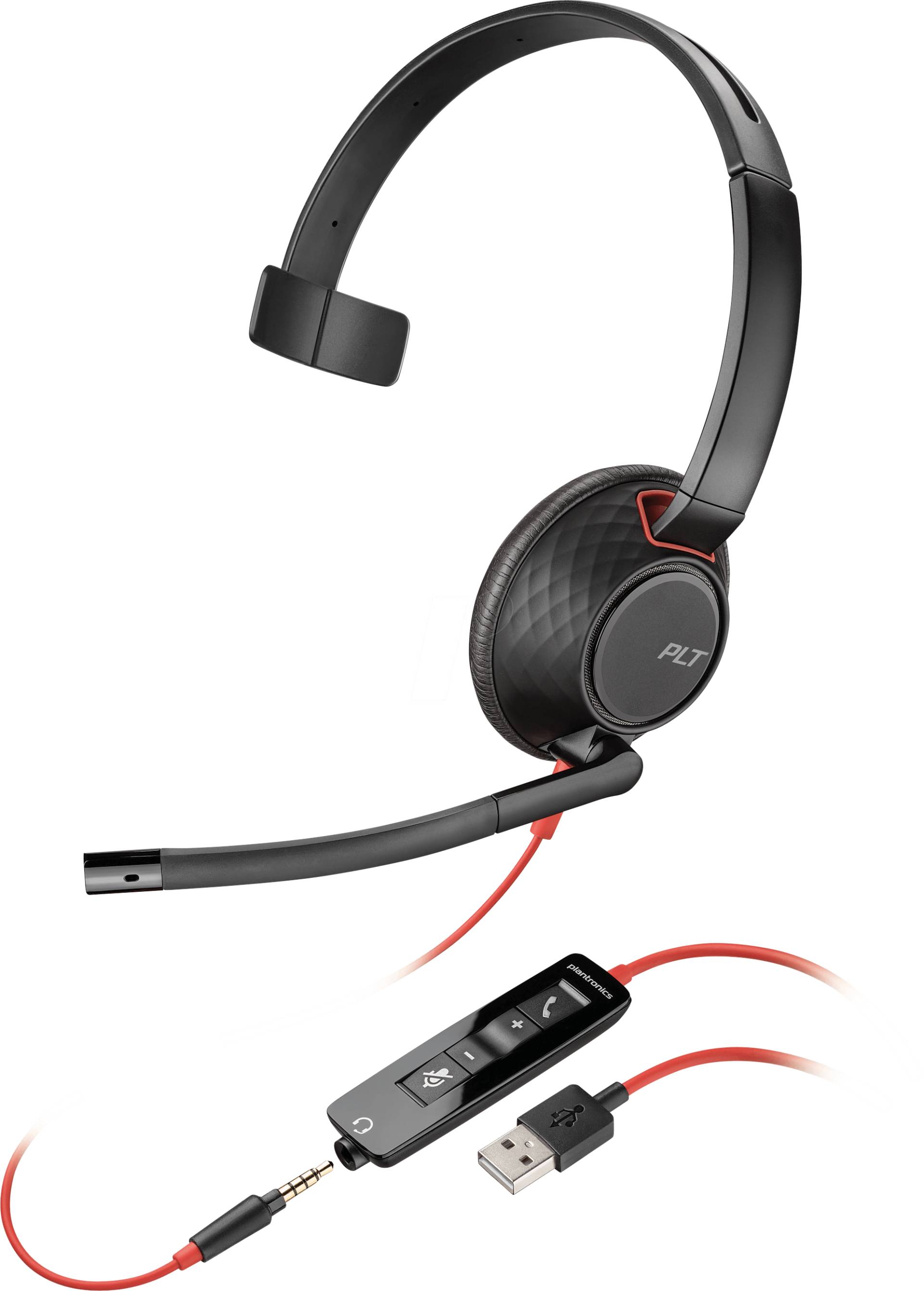 POLY BW 5210M A - Headset, USB/Klinke, Mono, Blackwire 5210 von Poly