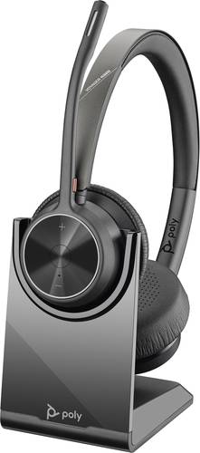 POLY VOYAGER 4320 UC Telefon On Ear Headset Bluetooth® Stereo Schwarz Mikrofon-Rauschunterdrückung von Poly