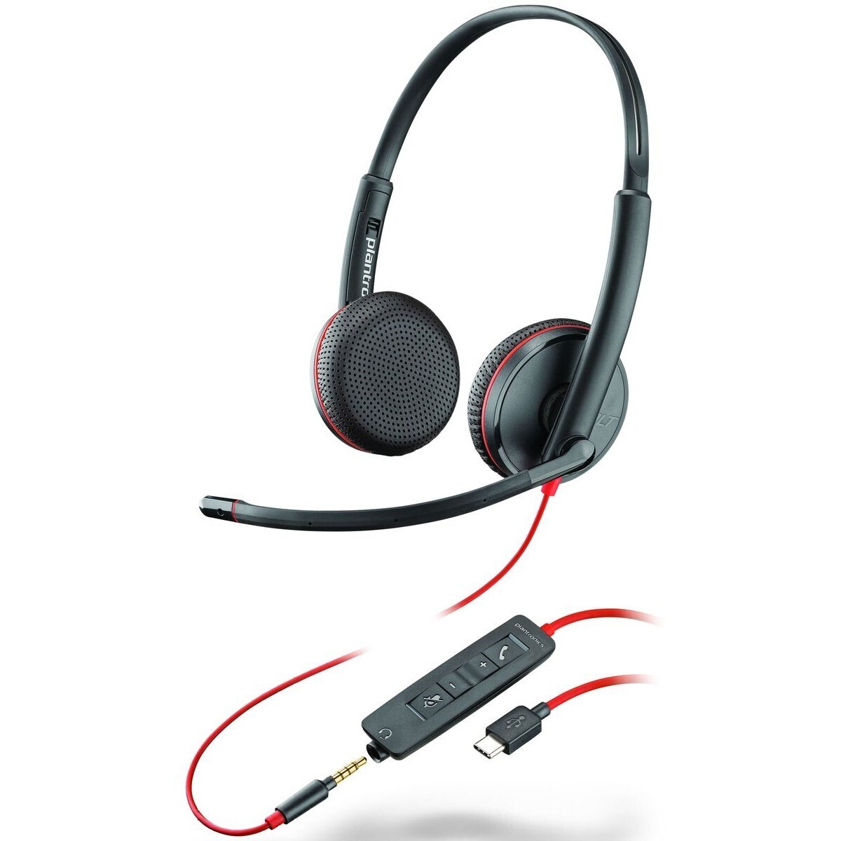 Poly Blackwire 3225 Headset, Stereo, USB-C und 3,5mm -Klinke, Unified Communication optimiert von Poly