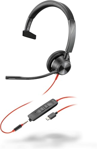 Poly Blackwire 3315 - Blackwire 3300 Series - Headset - On-Ear - kabelgebunden - aktive Rauschunterdrückung - 3,5 mm Stecker, USB-C - Schwarz Poly Blackwire 3315 - Blackwire 3300 Series - Headset - On-Ear - kabelgebunden - aktive Rauschunterdrückung - 3,5 mm Stecker, USB-C - Schwarz von Poly