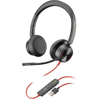 Poly Blackwire 8225 USB-A Stereo-Headset, MS-Teams, ANC von Poly