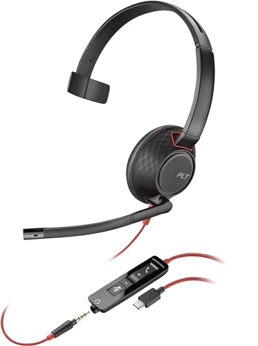 Poly Blackwire C5210 - Blackwire 5200series - Headset - OnEar - kabelgebunden - aktive Rauschunterdrückung - 3,5 mm Stecker, USB-C - Schwarz - Zertifiziert für Skype, Teams, Avaya, Cisco Jabber Poly Blackwire C5210 - Blackwire 5200series - Headset - OnEar - kabelgebunden - aktive Rauschunterdrückung - 3,5 mm Stecker, USB-C - Schwarz - Zertifiziert für Skype, Teams, Avaya, Cisco Jabber von Poly