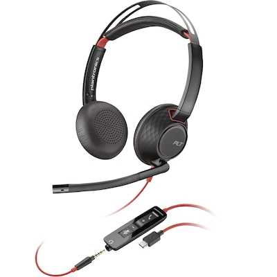 Poly Headset Blackwire USB 5220 Stereo USB +  3,5mm Klinke von Poly
