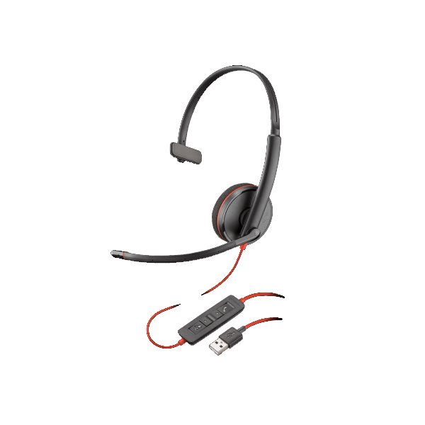 Poly Plantronics Blackwire 3210 Headset, Mono, USB-A Unified Communication optimiert von Poly