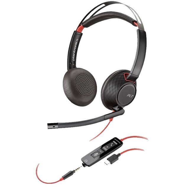 Poly Plantronics Blackwire 5220 Headset, Stereo, USB-C und 3,5mm -Klinke, Unified Communication optimiert von Poly