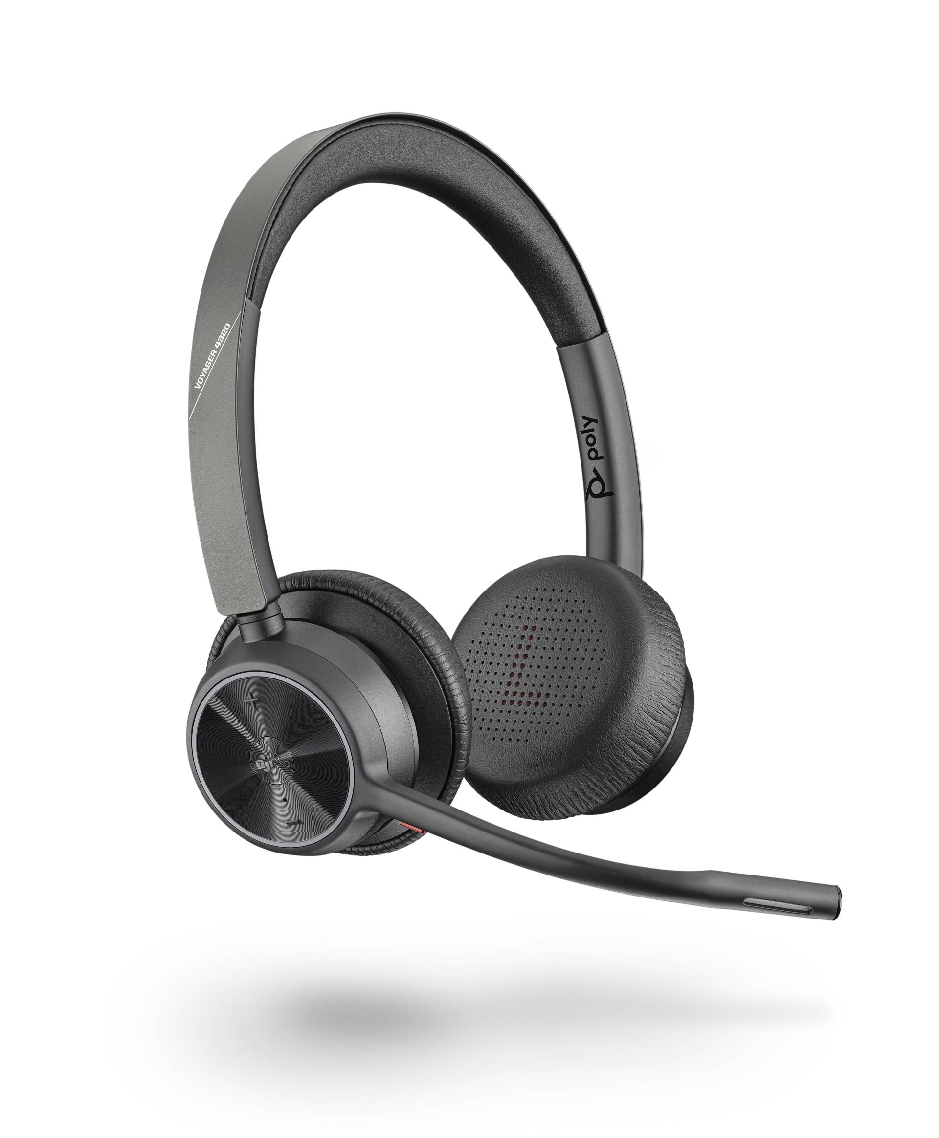 Poly Plantronics Voyager 4320 UC Bluetooth Headset, Binaural, Nano Dongle mit USB-A, MS zertifiziert von Poly