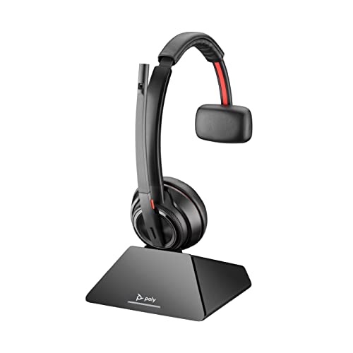 Poly S8210UC-M DECT Headset Savi Mono USB-A, 209212-02 (Mono USB-A), schwarz von Poly