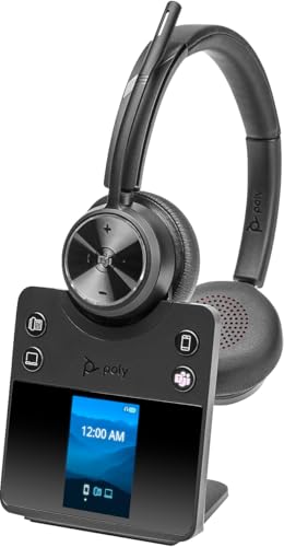 Poly Savi 7420 Office - Savi 7400 Series - Headset - On-Ear - DECT/Bluetooth - kabellos - aktive Rauschunterdrückung - Schwarz - Zertifiziert für Microsoft Teams von Poly