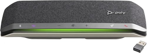Poly - Sync 40+ Bluetooth Konferenzlautsprecher (Plantronics) - für flexibles Arbeiten, kompatibel mit PC/Mac via BT600 Dongle & Smartphones via Bluetooth, Teams (zertifiziert), Zoom & mehr kompatibel von Poly