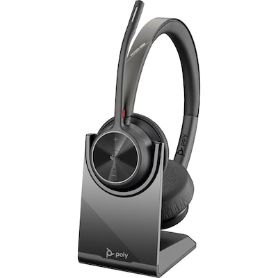 Poly VOYAGER 4320-M Stereo MS-Teams-zertifiziertes Headset mit Ladestation von Poly