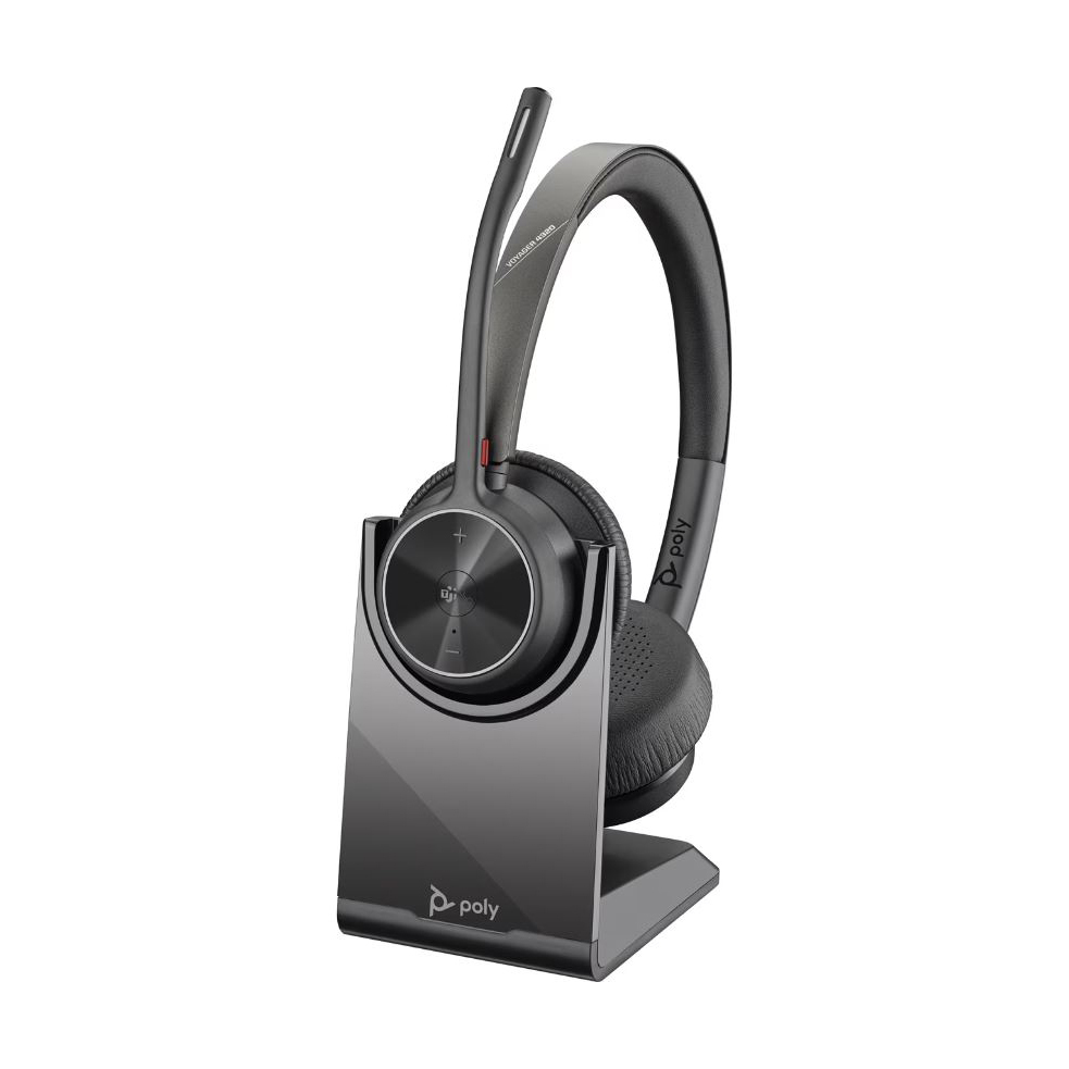 Poly Voyager 4320 USB-C MS Teams Certified Headset +BT700 dongle +Charging Stand von Poly