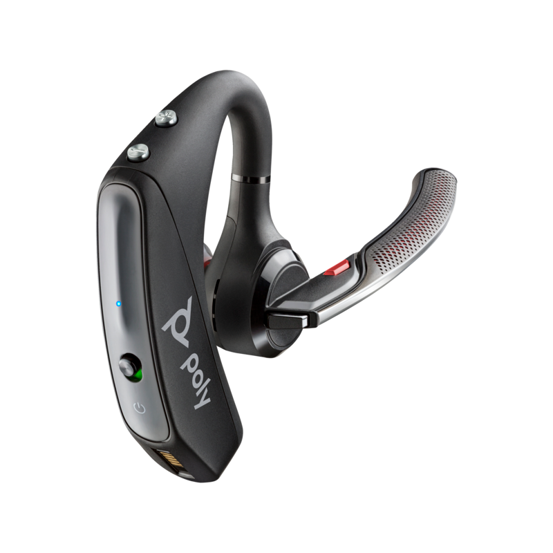 Poly Voyager 5200 Bluetooth-Headset, 4 Mikrofone Geräuschunterdrückung, incl.USB-A to Micro USB Kabel von Poly