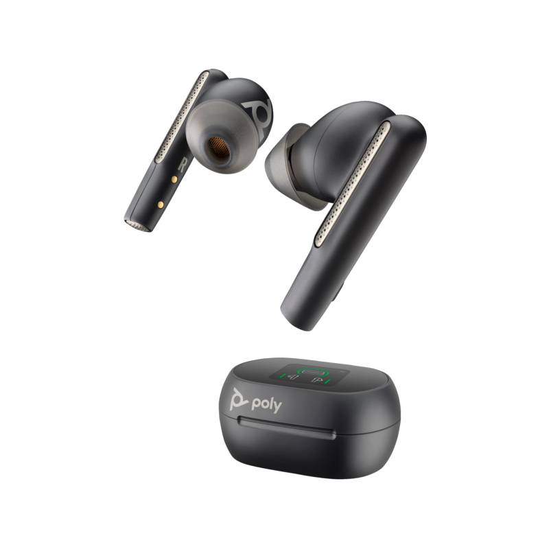 Poly Voyager Free 60 + UC Carbon Black Earbuds +BT700 USB-C Adapter +Touchscreen Charge Case von Poly