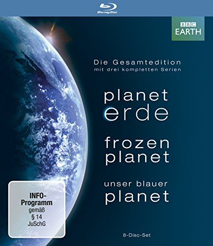 Planet Erde / Frozen Planet / Unser Blauer Planet - Gesamtedition mit Lentikularkarte & Lesezeichen [Blu-ray] (exklusiv bei Amazon.de) von Polyband/ WVG Medien