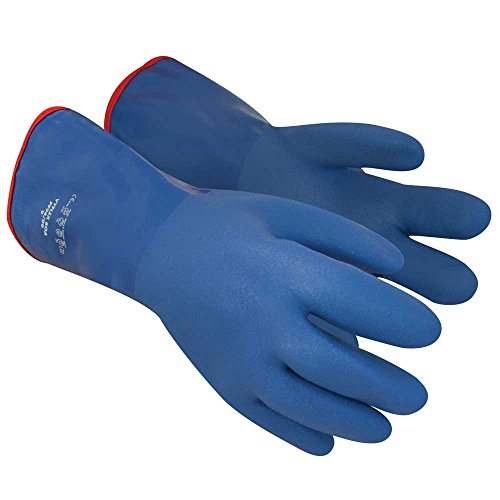 Polyco Vyflex Boa 35 cm großer flexibler PVC-Handschuh, wasser- und chemikalienbeständig, mit Thermofutter von Polyco