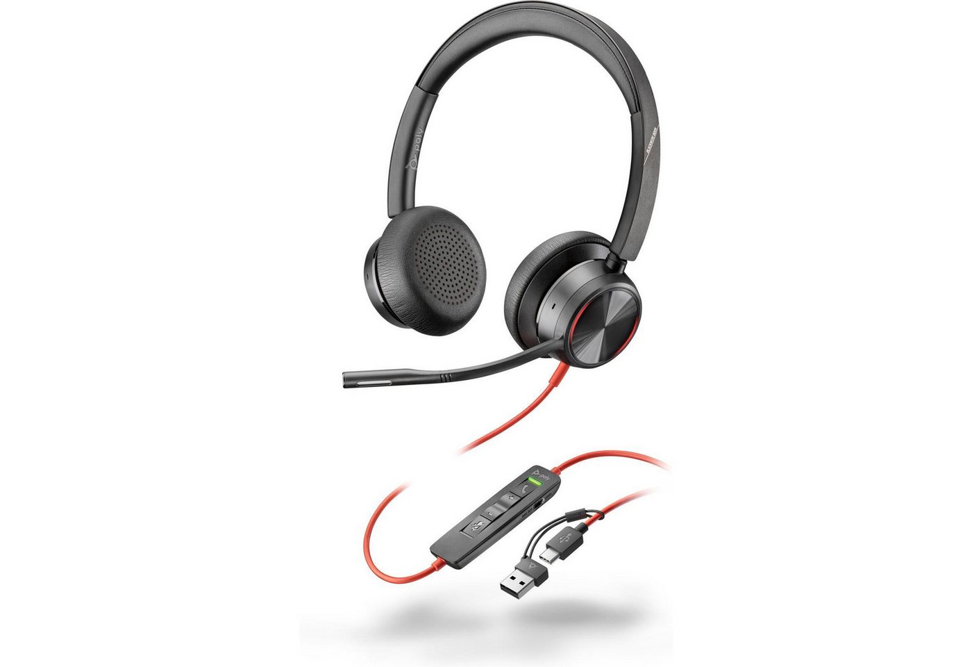 Polycom Poly Blackwire 8225 USB-C Stereo-Headset + USB-C/A Headset Polycom Poly Blackwire 8225 USB-C Stereo-Headset + USB-C/A Headset von Polycom
