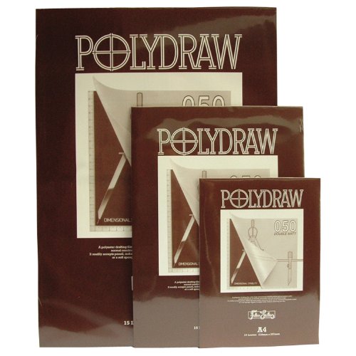 Polydraw/Drafting Film Pad 50mic Double Matt A4 15s (Pad) FLM430061 von Polydraw