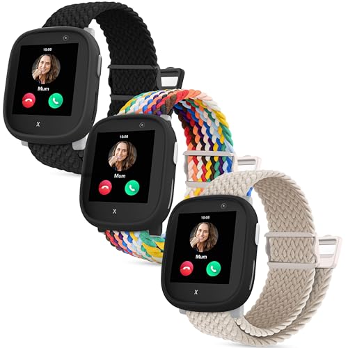 Polyjoy Magnetisches Flechtband Armbänder kompatibel mit Xplora X6 Armband, Weich Verstellbare Ersatzbänder für Xplora X6 Play/Xplora X6 Pro Kinder Mädchen Jungen-Schwarz+Regenbogen+Sternenlicht Polyjoy Magnetisches Flechtband Armbänder kompatibel mit Xplora X6 Armband, Weich Verstellbare Ersatzbänder für Xplora X6 Play/Xplora X6 Pro Kinder Mädchen Jungen-Schwarz+Regenbogen+Sternenlicht von Polyjoy