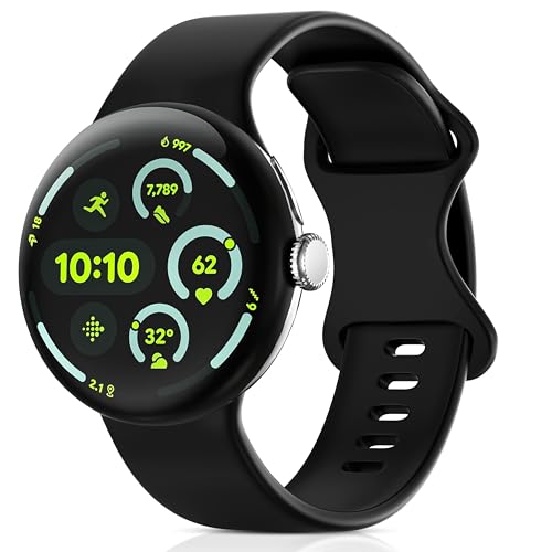 Polyjoy Silikonband Kompatibel mit Google Pixel 3 41mm/2/1 Uhrenarmbänder, Weiches Sport Ersatzarmband für Pixel Zubehör Damen Herren-Schwarz Polyjoy Silikonband Kompatibel mit Google Pixel 3 41mm/2/1 Uhrenarmbänder, Weiches Sport Ersatzarmband für Pixel Zubehör Damen Herren-Schwarz von Polyjoy