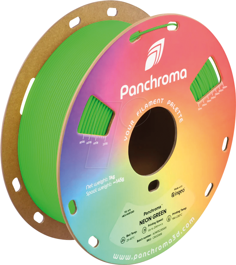 POLYMAKER CA2006 - Filament, Panchroma PLA, Neon Green, 1,75 mm, 1 kg POLYMAKER CA2006 - Filament, Panchroma PLA, Neon Green, 1,75 mm, 1 kg von Polymaker