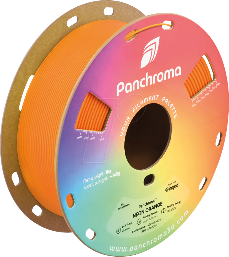 POLYMAKER CA2008 - Filament, Panchroma PLA, Neon Orange, 1,75 mm, 1 kg von Polymaker