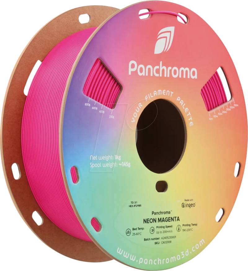 POLYMAKER CA2009 - Filament, Panchroma PLA, Neon Magenta, 1,75 mm, 1 kg von Polymaker