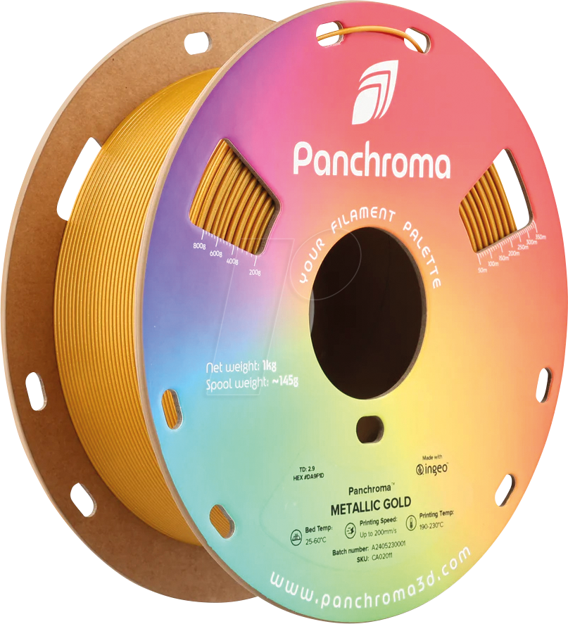 POLYMAKER CA2011 - Filament, Panchroma PLA, Metallic Gold, 1,75 mm, 1 kg POLYMAKER CA2011 - Filament, Panchroma PLA, Metallic Gold, 1,75 mm, 1 kg von Polymaker