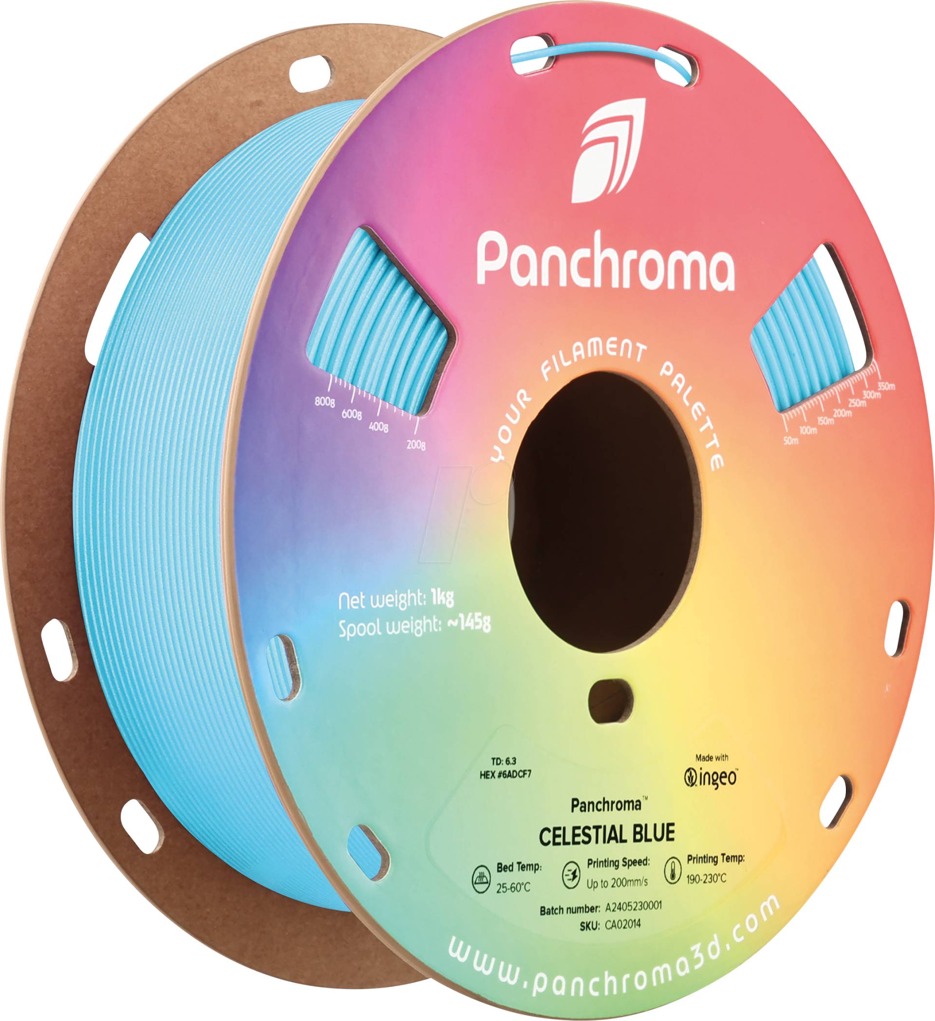 POLYMAKER CA2014 - Filament, Panchroma PLA, Celestial Blue, 1,75 mm, 1 kg POLYMAKER CA2014 - Filament, Panchroma PLA, Celestial Blue, 1,75 mm, 1 kg von Polymaker