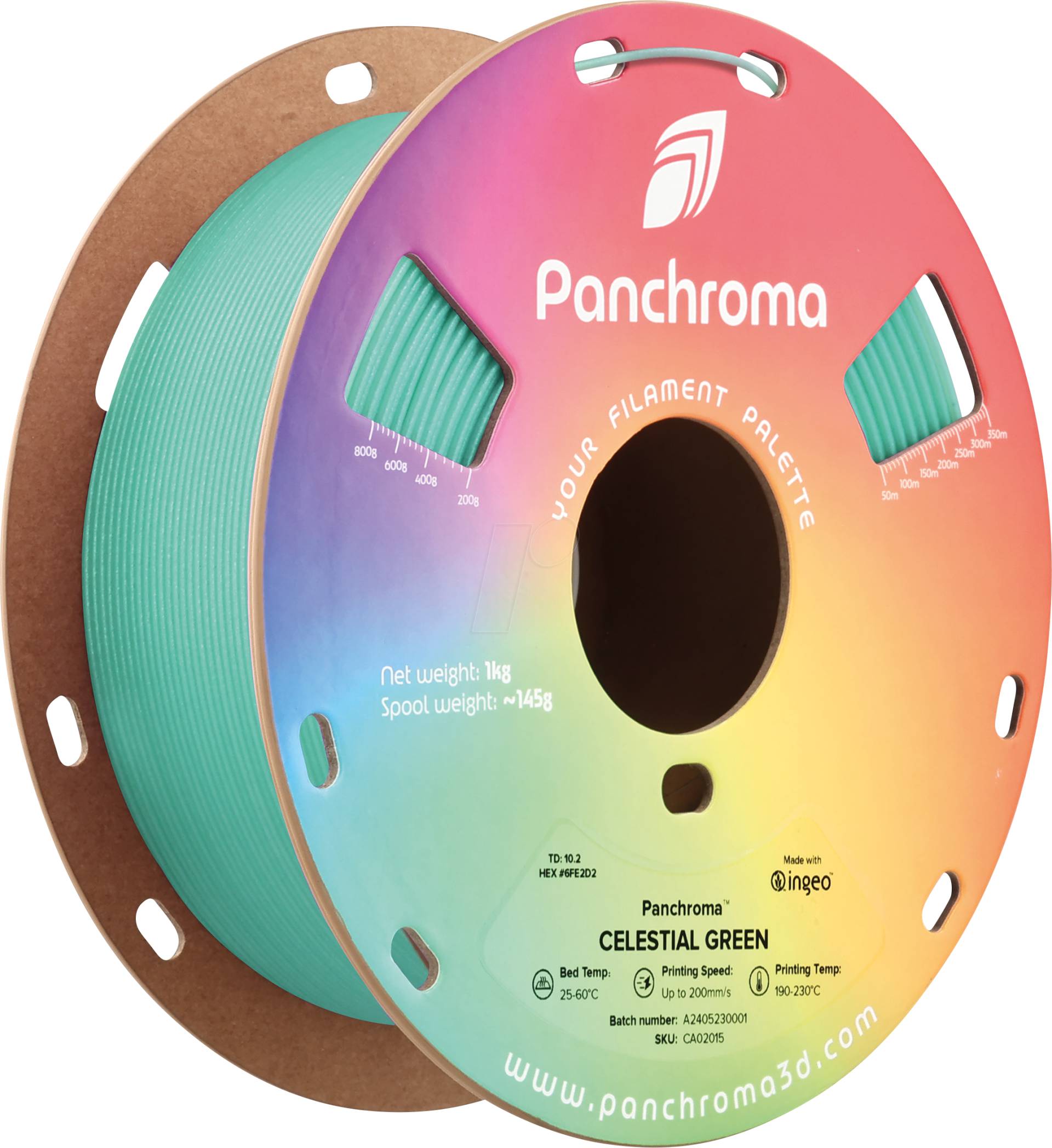 POLYMAKER CA2015 - Filament, Panchroma PLA, Celestial Green, 1,75 mm, 1 kg POLYMAKER CA2015 - Filament, Panchroma PLA, Celestial Green, 1,75 mm, 1 kg von Polymaker