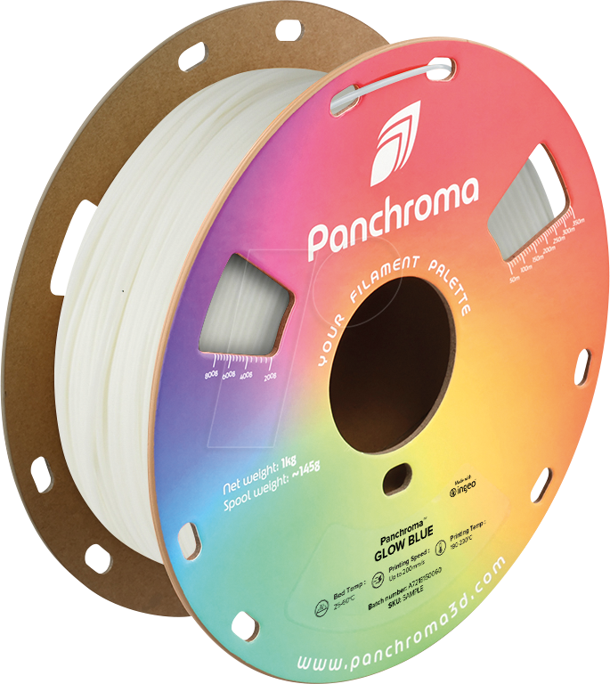 POLYMAKER CA2029 - Filament, Panchroma PLA, Glow Blue, 1,75 mm, 1 kg POLYMAKER CA2029 - Filament, Panchroma PLA, Glow Blue, 1,75 mm, 1 kg von Polymaker